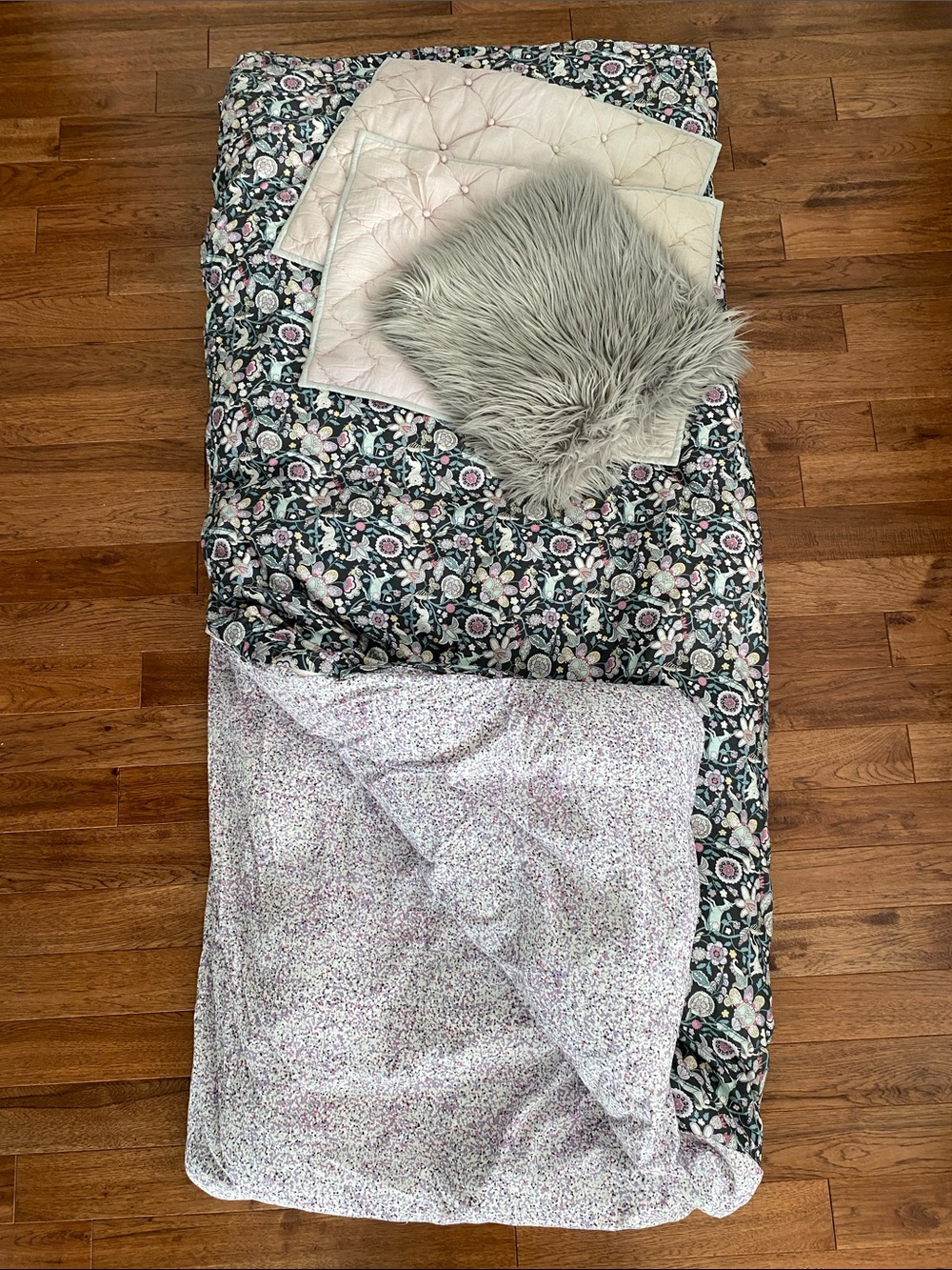 Pottery Barn Reversible Duvet with down comforter plus pillow covers